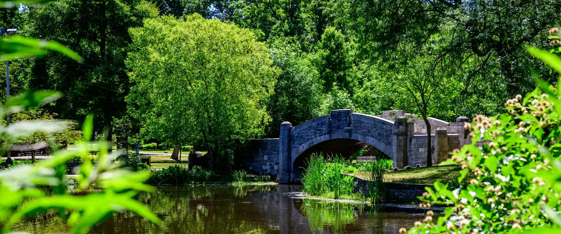 The stone bridge at Verona Park, Verona, New Jersey